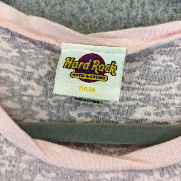 Y2k Burnout Baby Tee Womens XL Sheer Grunge Angels Cherubs VTG Hard Rock Hotel - Picture 3 of 8